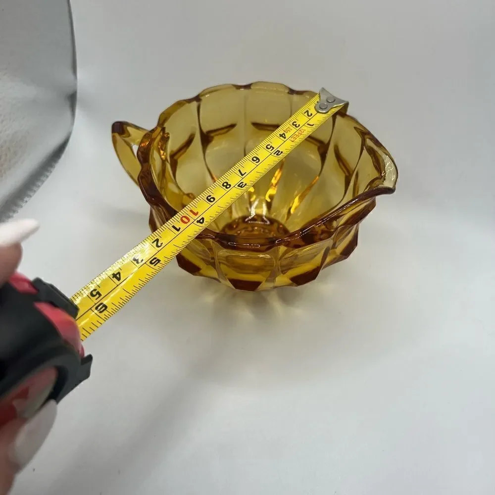 Fenton Valencia Amber Creamer Glass Vintage Glass